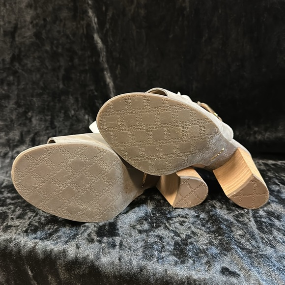 Vionic Perk Blakely Open Toe Slingback Heel Peep Toe Booties Grey Leather 8.5 - Picture 3 of 7